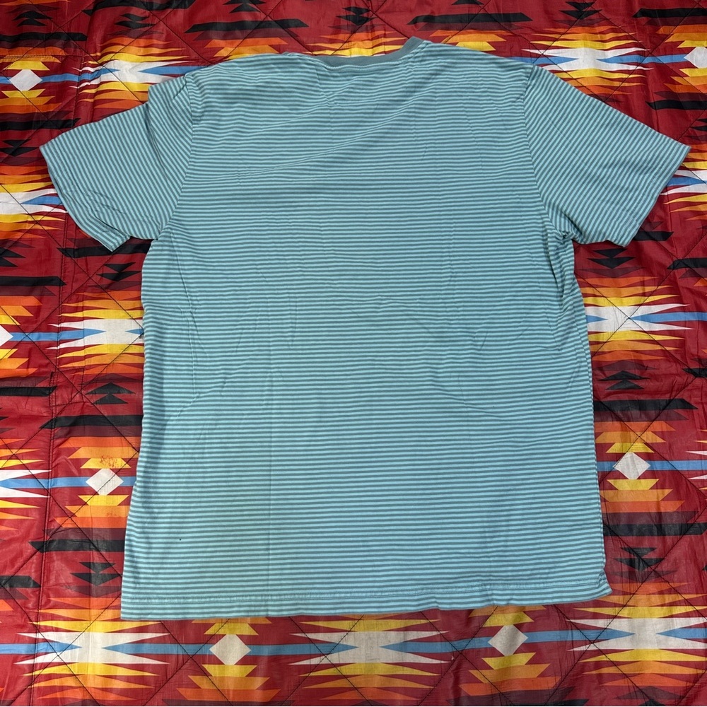Psycho Bunny Blue Striped T-Shirt Short Sleeve Men’s Size 7 (XL) Pocket - Picture 9 of 9